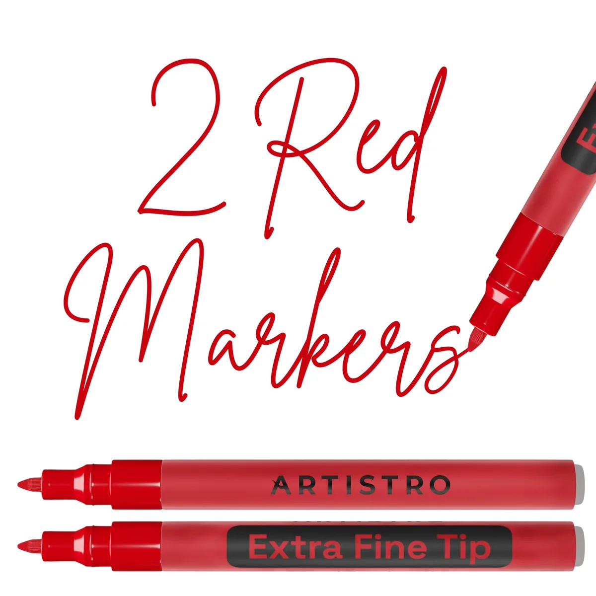  Artistro 2-pack Red Acrylic Paint Pens 0.7 mm — product photo