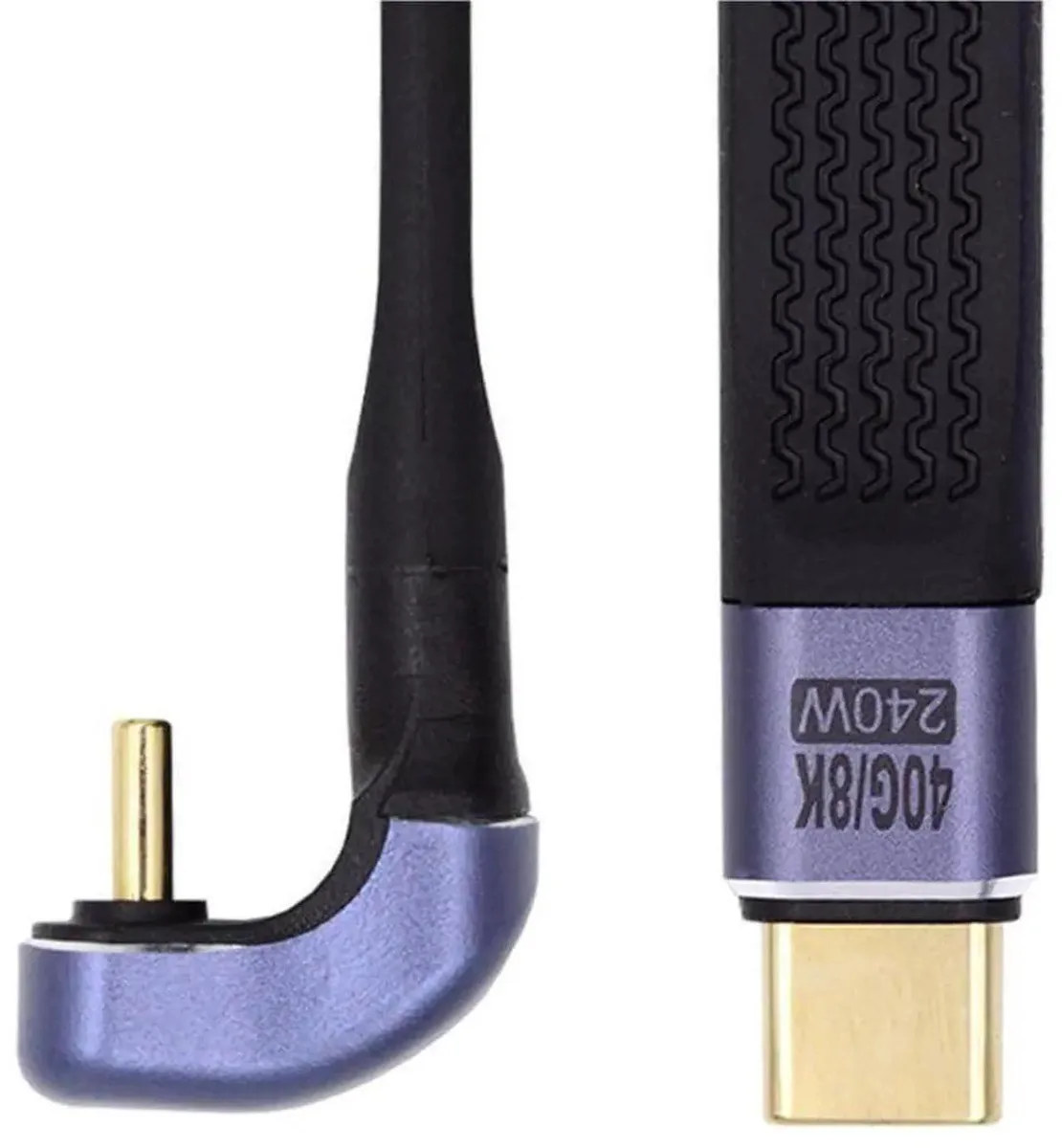 SMUGDESK SMUGDESK 13cm USB4 40Gbps 240W 8K@60Hz U-Shape Angled Cable — product photo