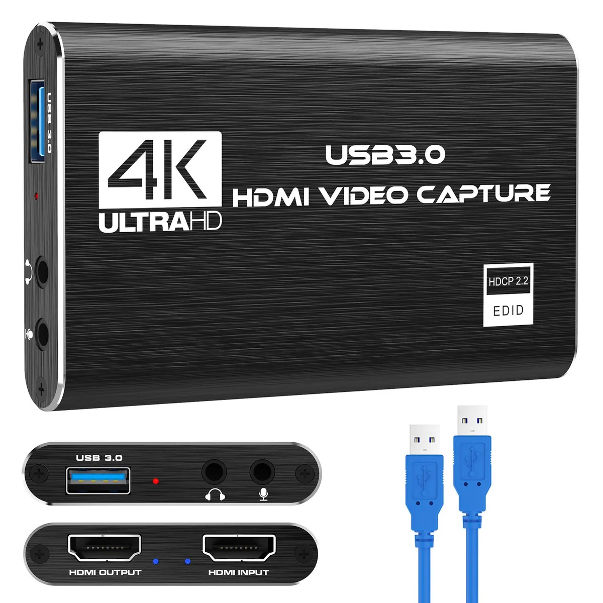 Corn Electronics Corn Electronics Video Capturing Device USB 3.0 1080p 60FPS Black — product photo