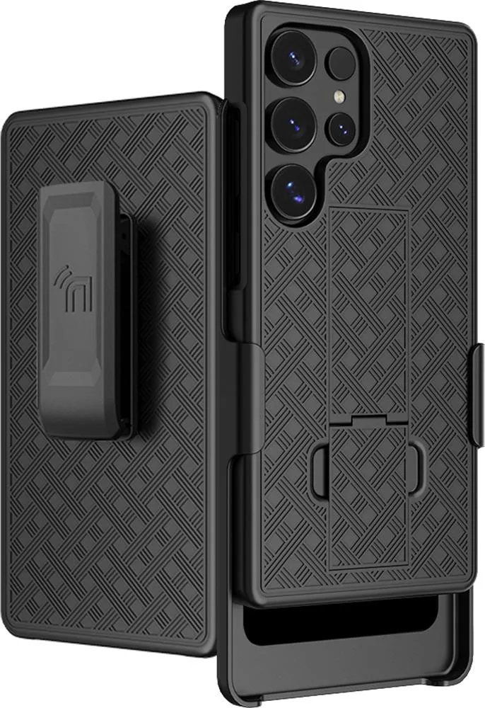 Nakedcellphone Nakedcellphone Case &amp; Holster Combo Samsung Galaxy S25 Ultra 5G Black — product photo