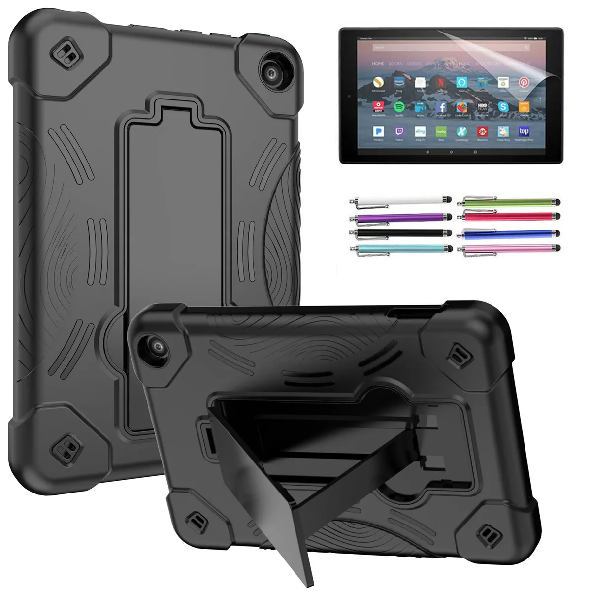 anicestore anicestore Protection Case for Fire 7 12th Gen Kids 2022 Black/Black — product photo