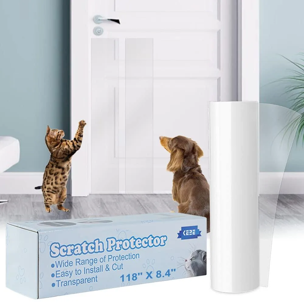  KEBE Door Scratch Protector 118 x 8.4 Inch Clear Vinyl Guard — product photo