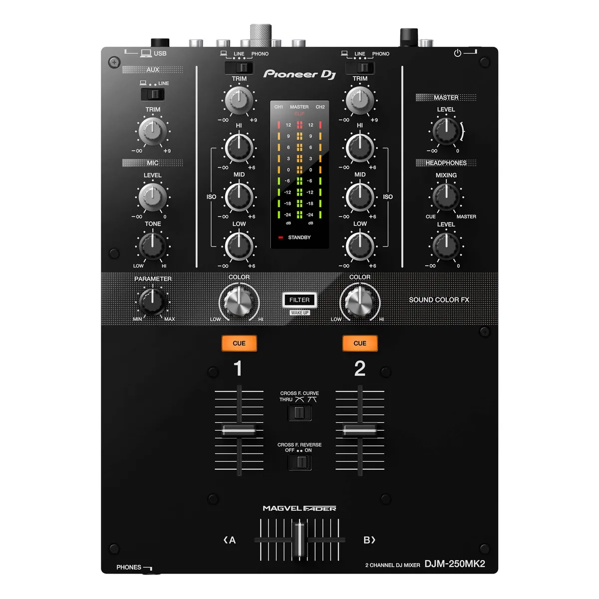 Pioneer Pioneer DJ DJM-250MK2 2-channel DJ Mixer — product photo