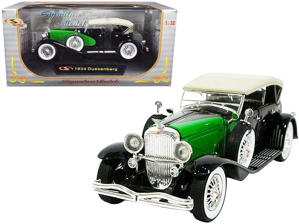Signature Models Signature Models 1934 Duesenberg Black and Green 1/32 Diecast Vehicle — product photo
