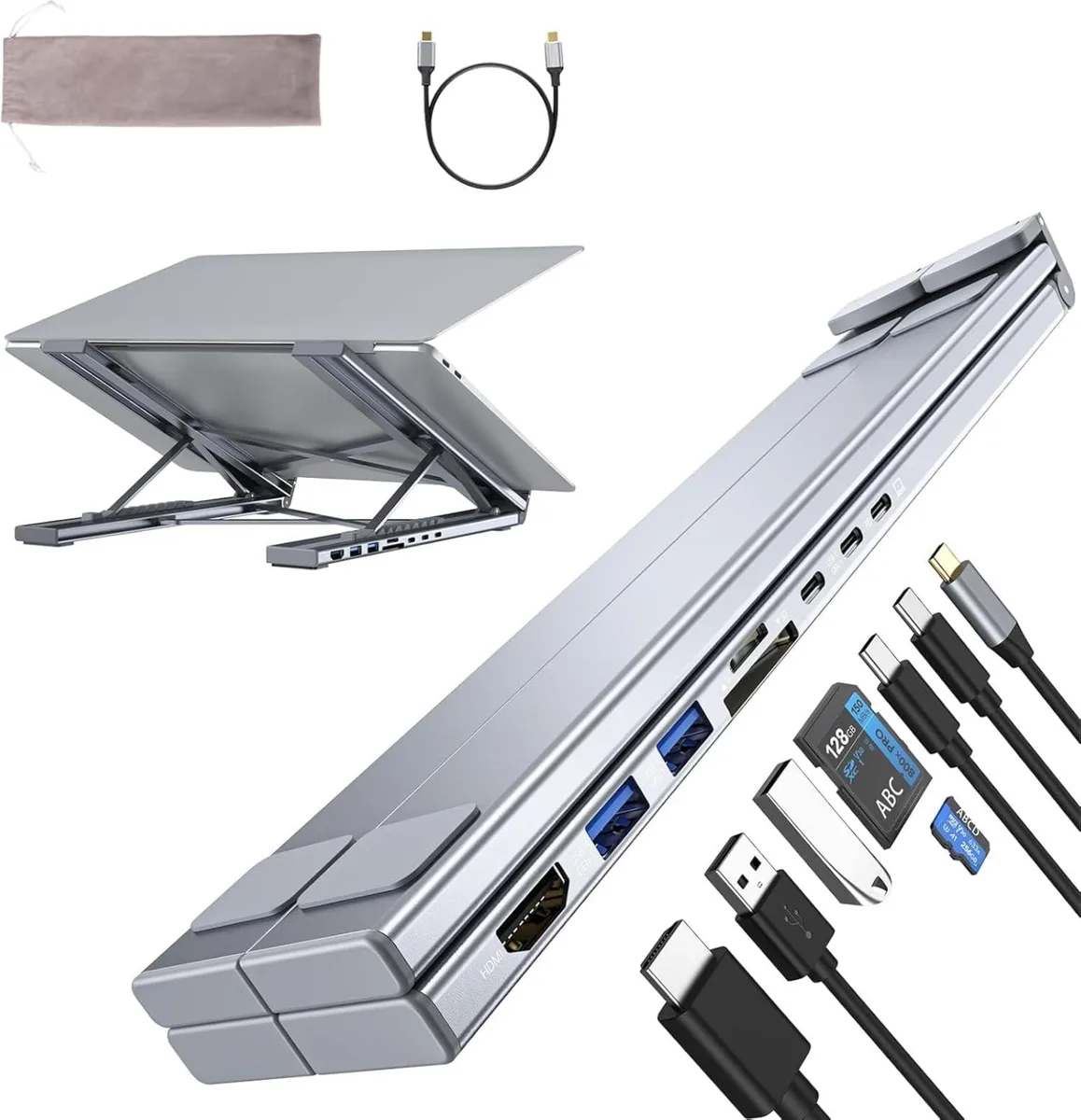  Belkin M57 8-in-1 USB-C Docking Station Stand Black — product photo