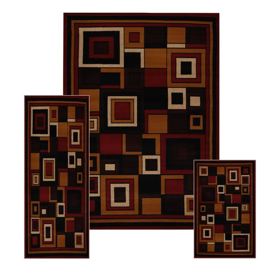 Home Dynamix LLC Home Dynamix LLC ariana-7543-red 3-piece area rug set — product photo