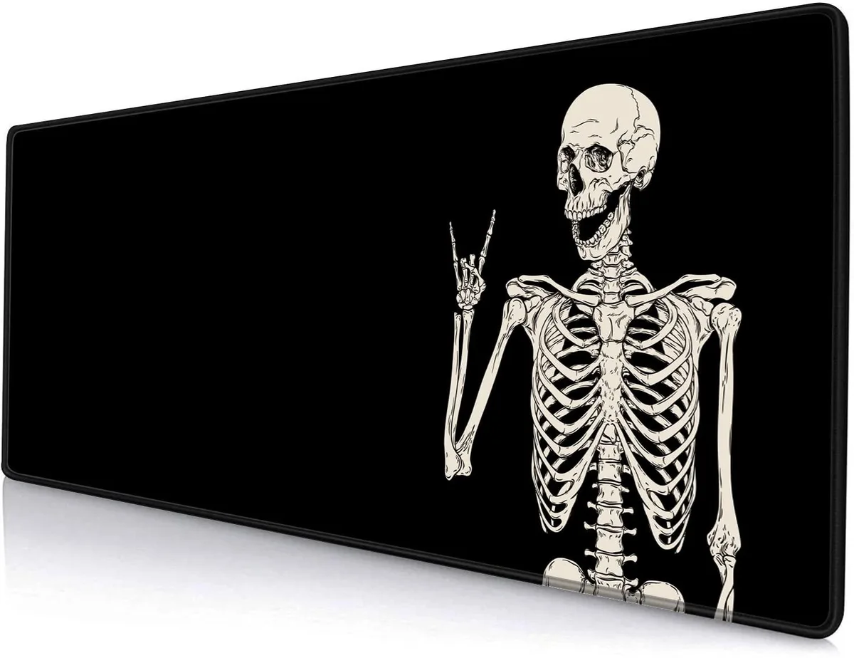 KEHIPI KEHIPI CL221214001 mouse pad 31.5x11.8 in Black Human Skeleton — product photo