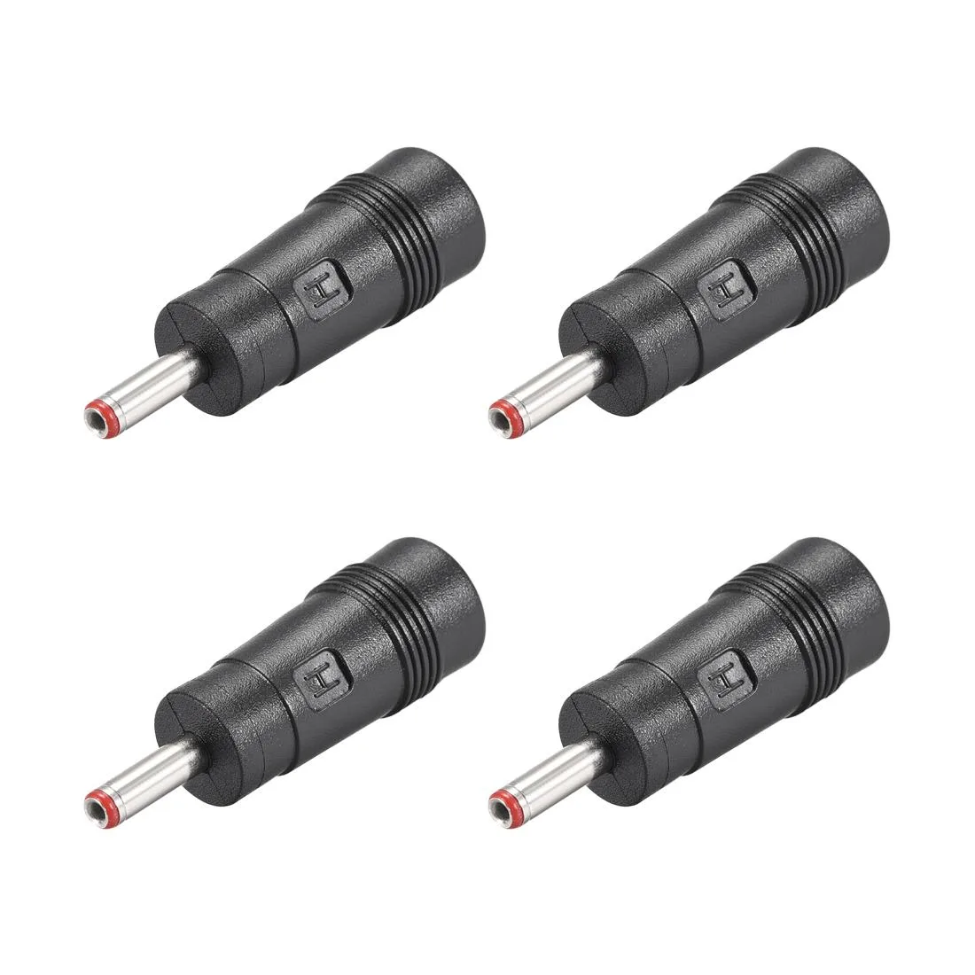 Unique-Bargains Unique-Bargains DC Power Adapter 3.5mm x 1.35mm Male to 5.5mm x 2.5mm Female Red 4pcs — product photo