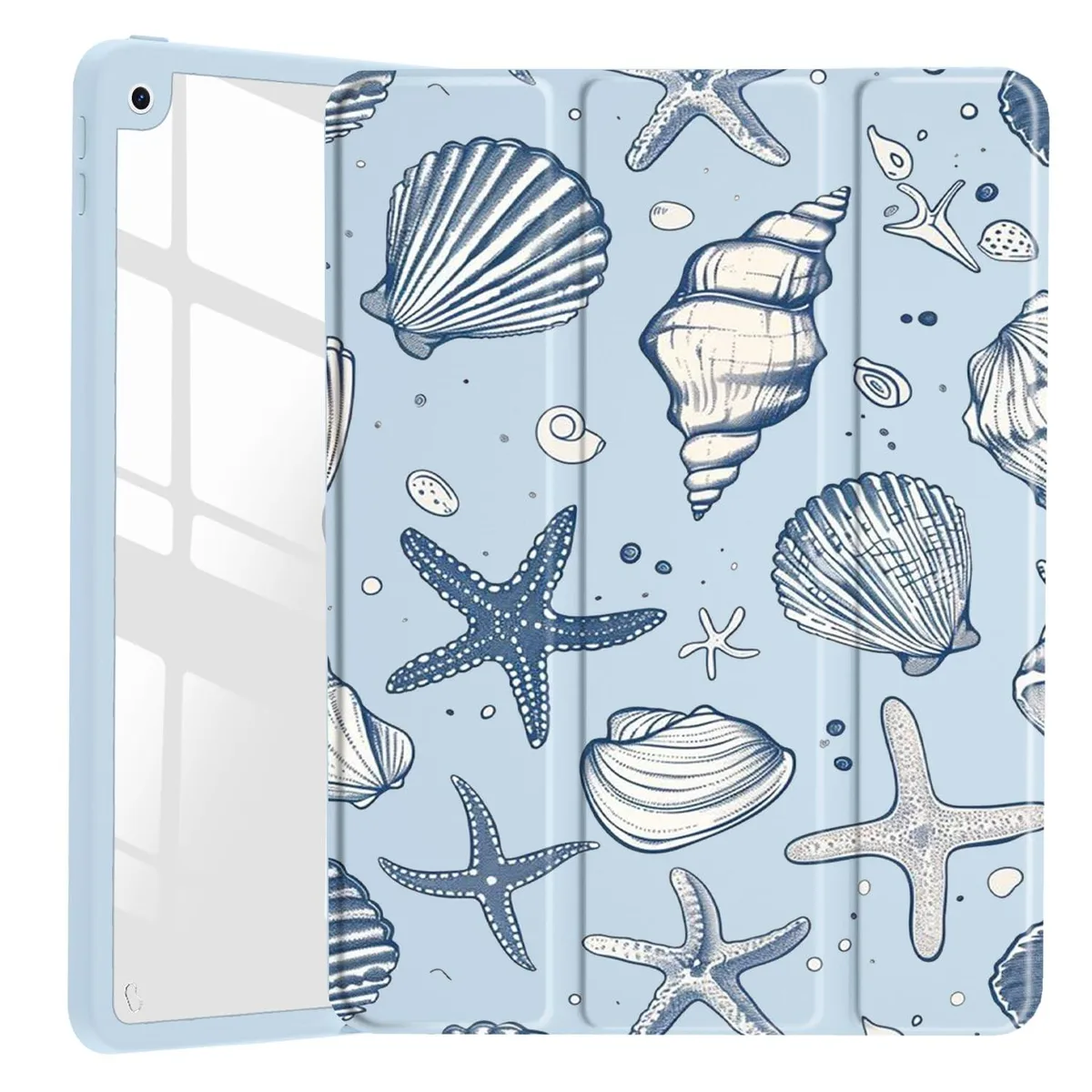 V2 Technologies V2 Technologies 2 in 1 Accessory for iPad Pro 13-inch (M4) 2024 Ice Blue Sea Shells — product photo