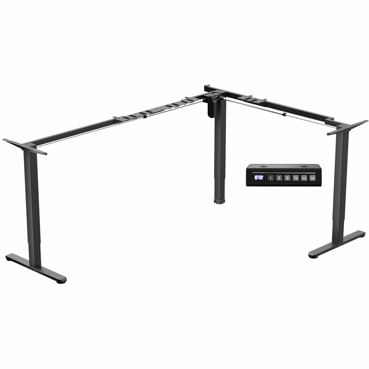 VIVO VIVO Black Extra Large Electric Single Motor Corner Desk Frame 82-86in 225lbs — product photo