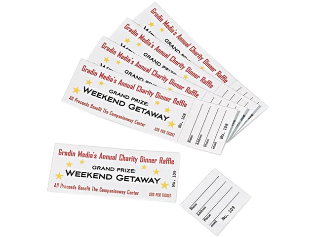 Avery Avery 16154 Tickets with Tear-Away Stubs 1.75" x 5.5" 200 Count — product photo