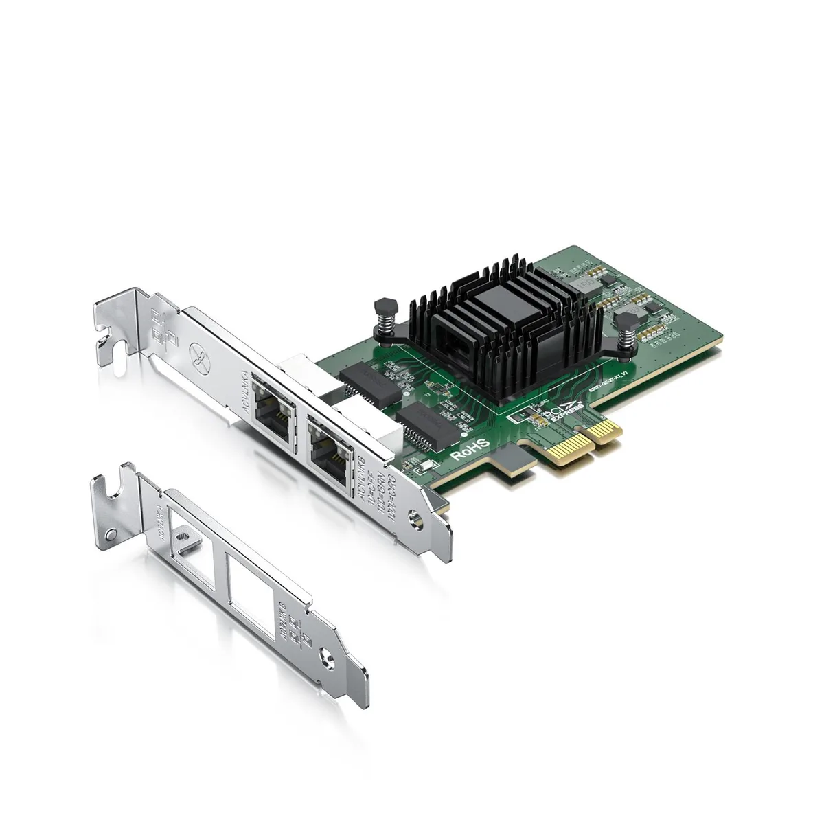 10Gtek 10Gtek 82571-GE-2T-X1 dual-port Gigabit PCIe x1 network card — product photo