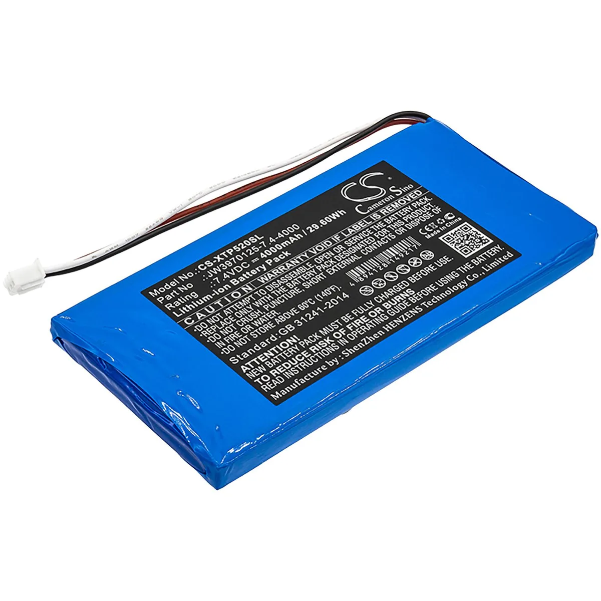 Cameron &amp; Co Cameron &amp; Co DS-CS-XTP520SL 7.4V 4000mAh Blue standard battery — product photo