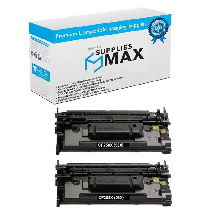 SuppliesMax SuppliesMax HEWCF258XD1 Black Toner Cartridge 2-Pack 10000 Pages — product photo