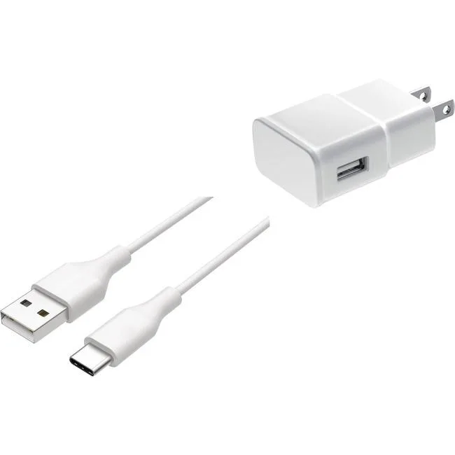 White Samsung USB-C charger kit with three-foot cable