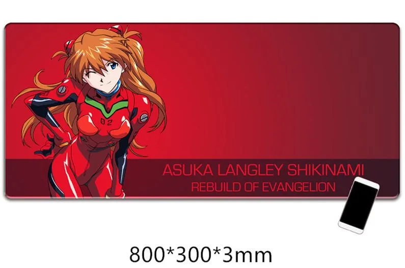 Corn Electronics Corn Electronics Soryu Asuka Extended EVA Gaming Mouse Pad 31.5" x 11.8" Red — product photo