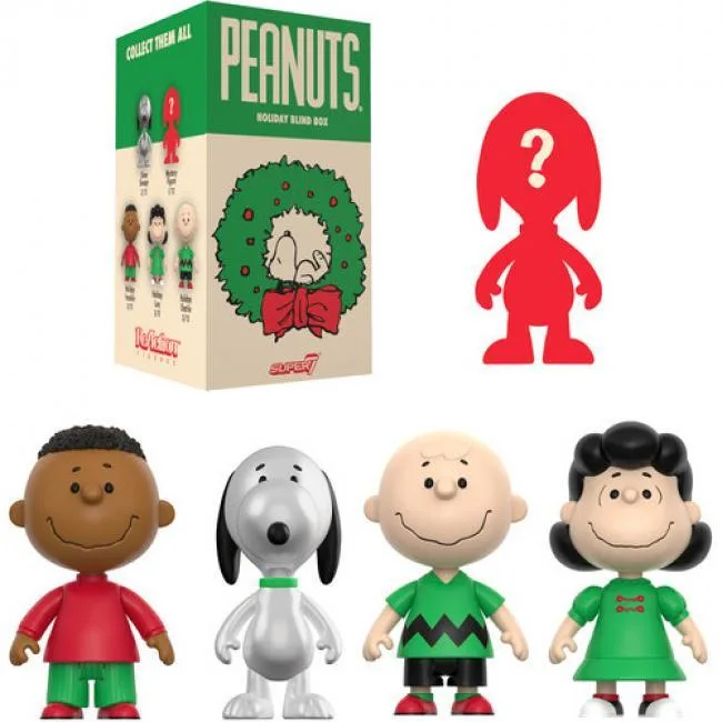 Super7 Super7 Peanuts Holiday ReAction Figures 12pc Flat BB-PNUT-11512 — product photo