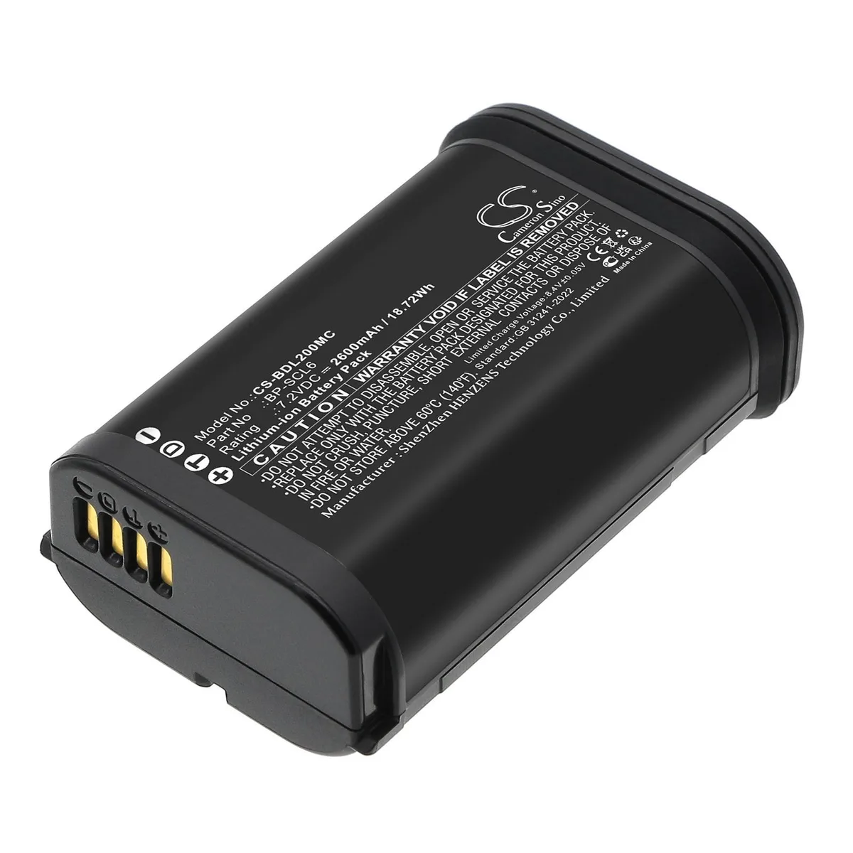  CameronSino Replacement Battery for Leica Q2 Q3 SL2 SL2S 2600mAh 7.2V — product photo