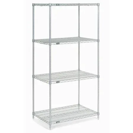 Nexel Nexel 21308C chrome wire shelving 30 x 21 x 86 archive supply — product photo