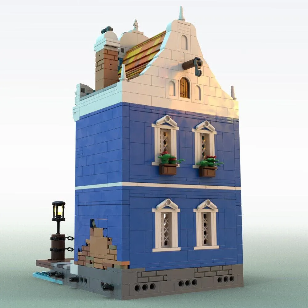 ZITIANYOUBUILD ZITIANYOUBUILD MOC-152596 Blue House 1812 Parts Educational Building Set — product photo