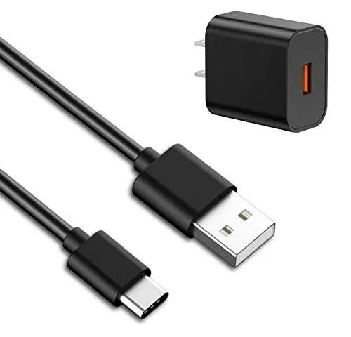  ienza USB-C Fast Charger Set QC3.0 5V 4A 3ft Cable Black — product photo