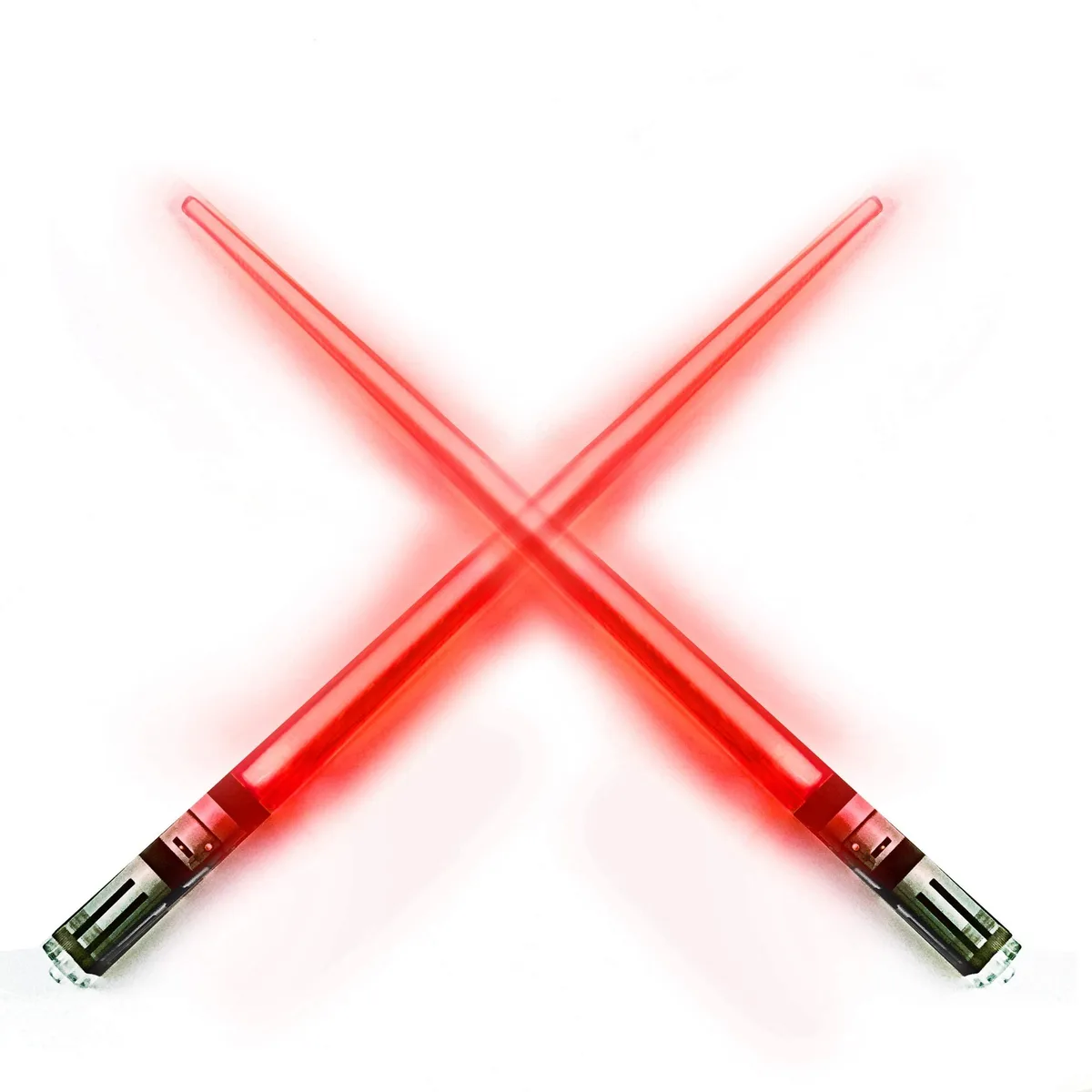 Red lightsaber chopsticks with black handles, set of 24 pieces in gift box