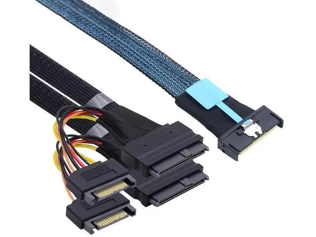 Fervit Fervit Slimline SAS MCIO 8i 74Pin to Dual SFF8639 Cable 31.49 Inches — product photo