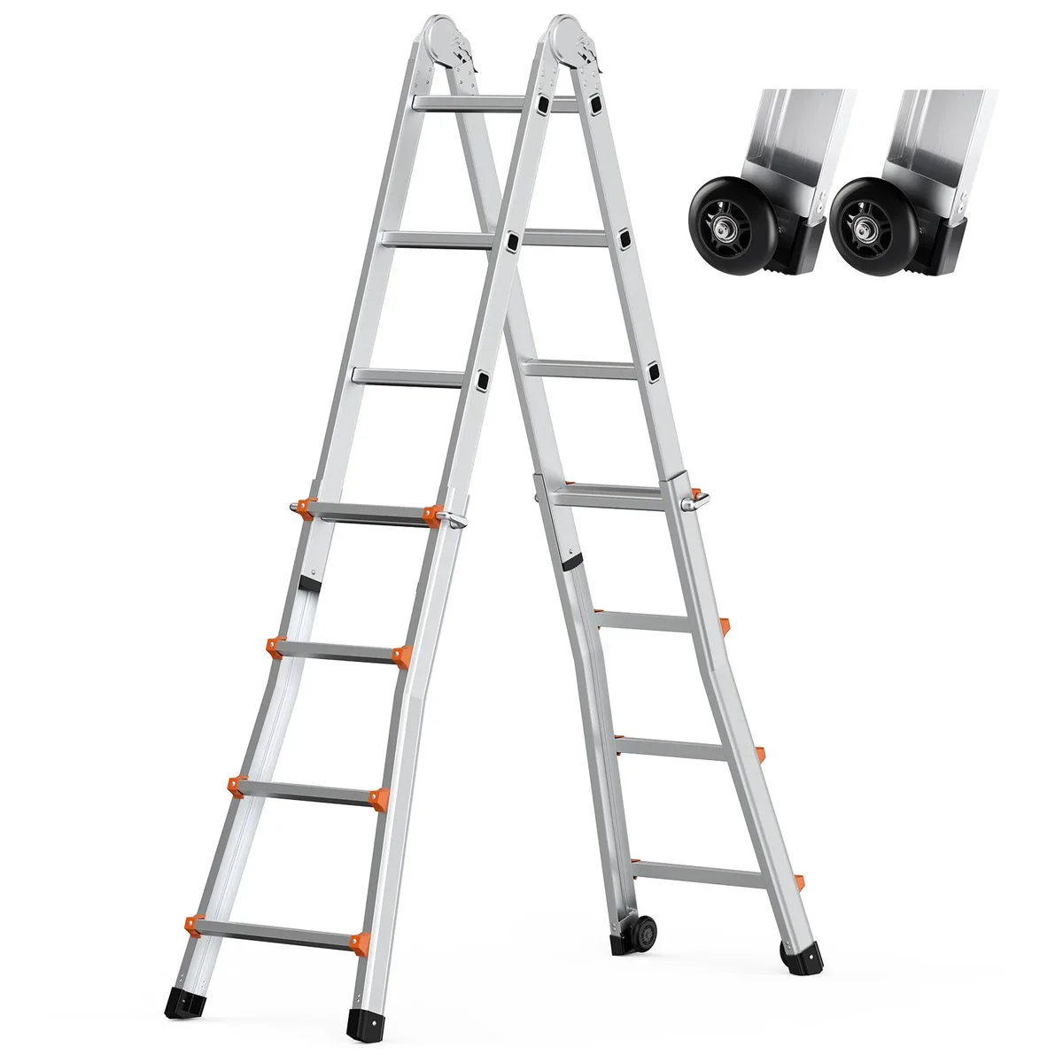 VEVOR VEVOR KMP404C Telescoping A-Frame Ladder 13 ft 330 lb — product photo