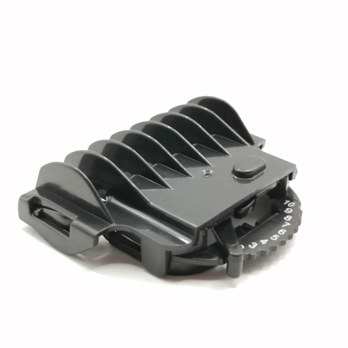 Black 10-position beard guide comb adjustable from 2 to 11 mm