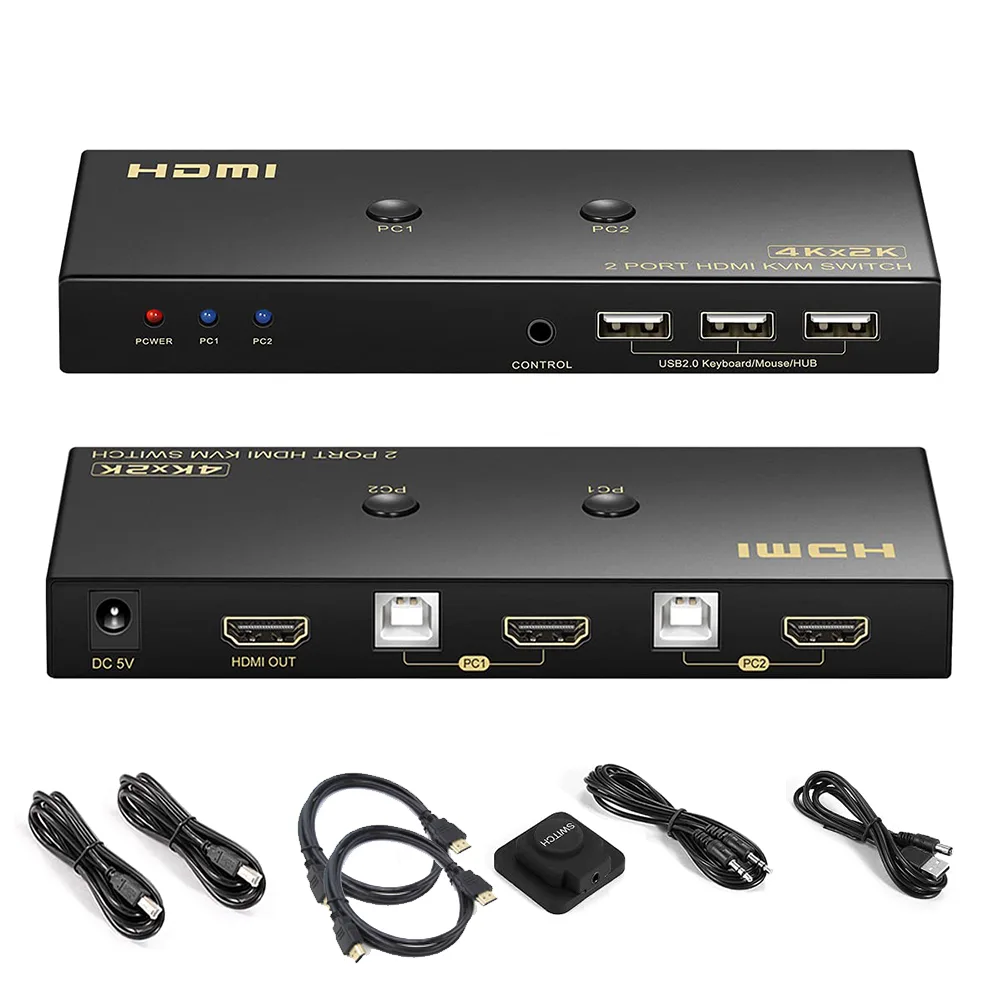 Hitoor Hitoor KVM Switch HDMI 2 Port 4K @60Hz — product photo