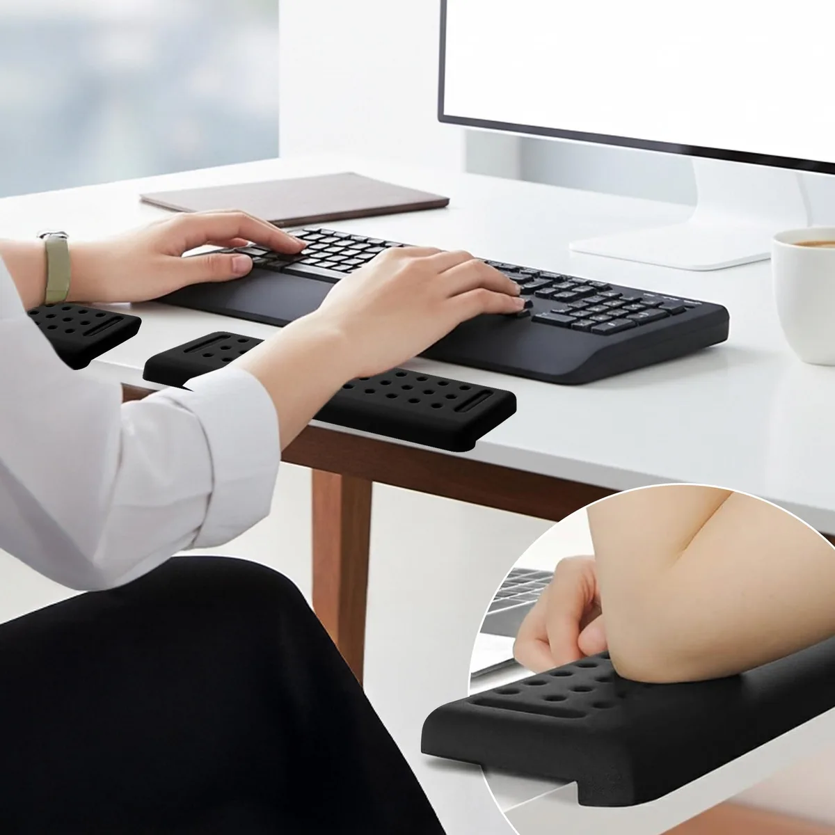  LEAPOAK WR001 L-Shaped Wrist Rest 11.8 in 2 Pack — product photo