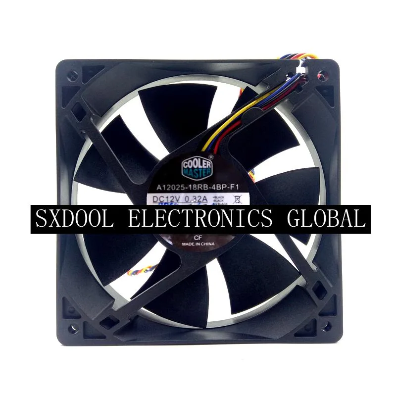SXDOOL SXDOOL A12025-18RB-4BP-F1 12CM 4-wire PWM case fan — product photo