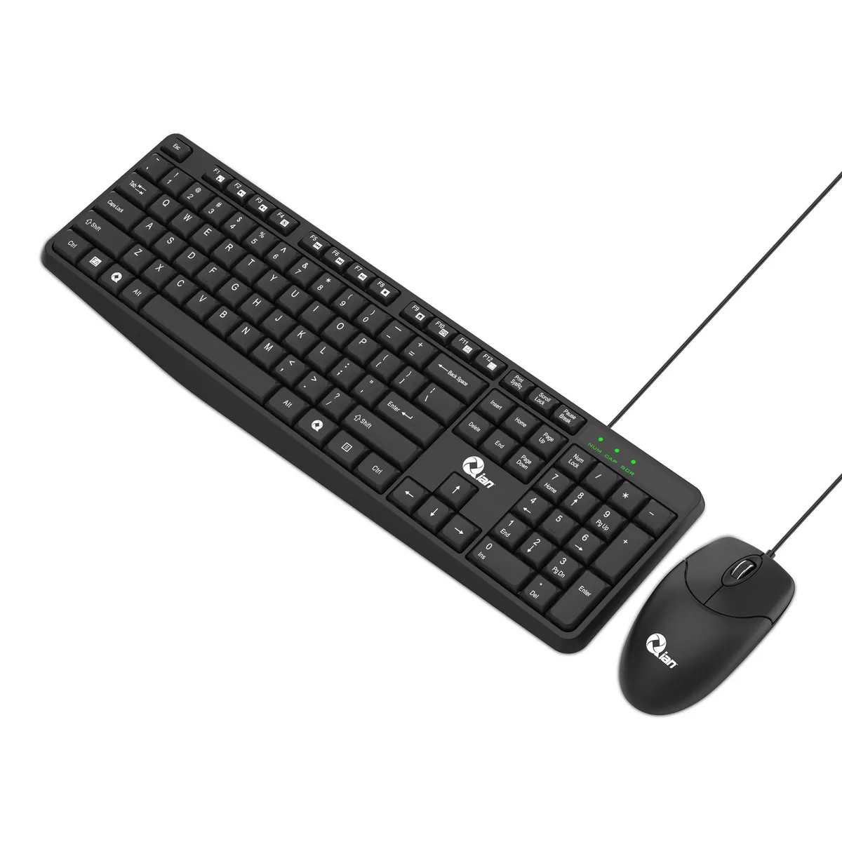 QIAN QIAN QKX-20603EN 105-key keyboard 1000 DPI mouse combo — product photo