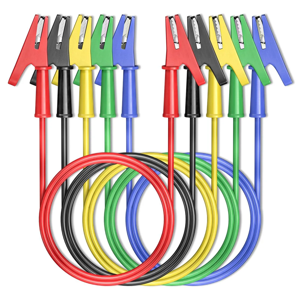 KEHIPI KEHIPI Alligator Clip Test Leads 5PCS 3.3ft 1000V 15A — product photo