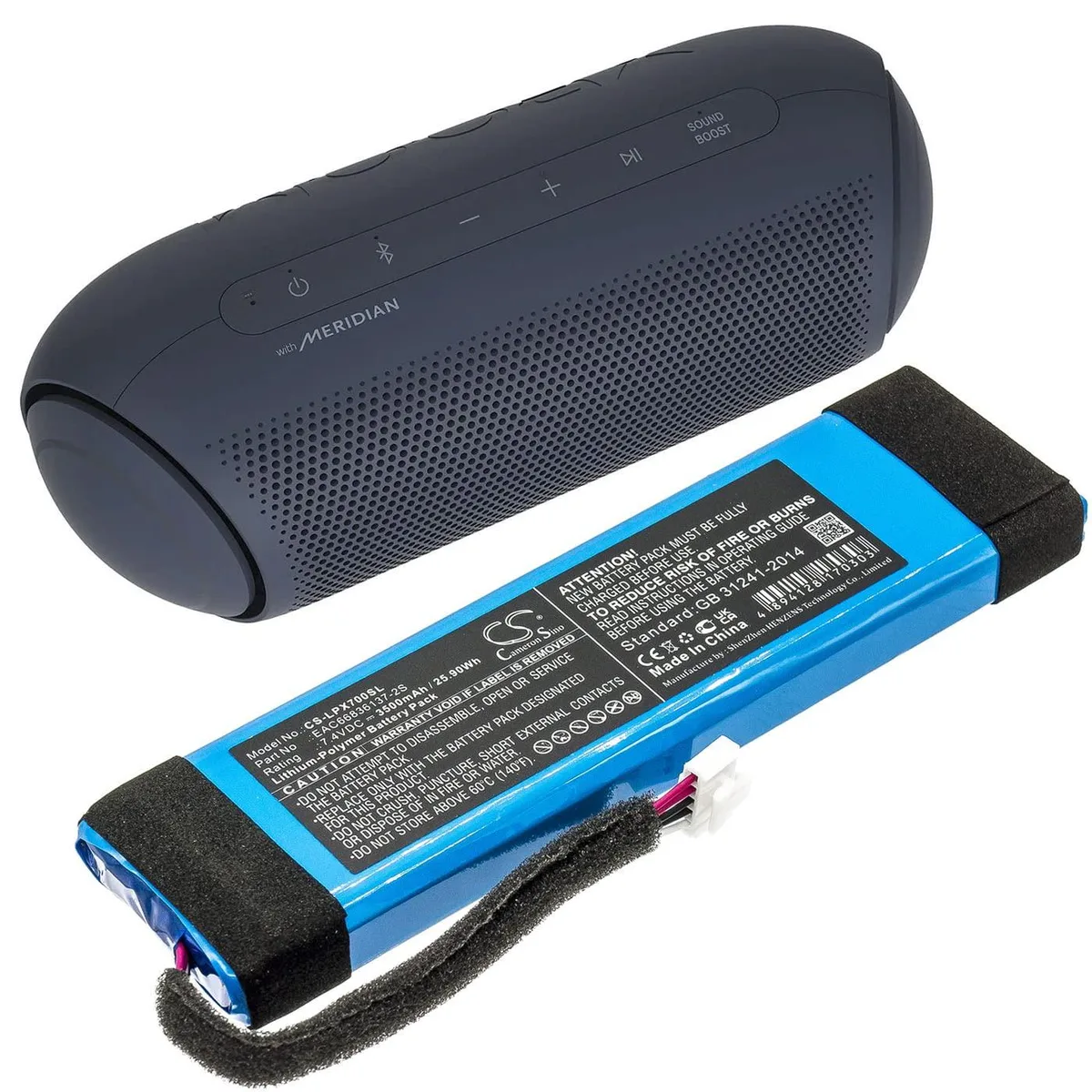 Cameron & Co Cameron & Co Battery for LG XBOOM Go PL7 EAC66836137-2S 3500mAh 25.90Wh — product photo