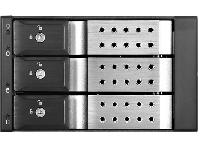 iStarUSA Inc. iStarUSA Inc. BPN-DE230HD-SILVER server accessory 2×5.25″→3×3.5″ 12Gb/s hot-swap rack — product photo