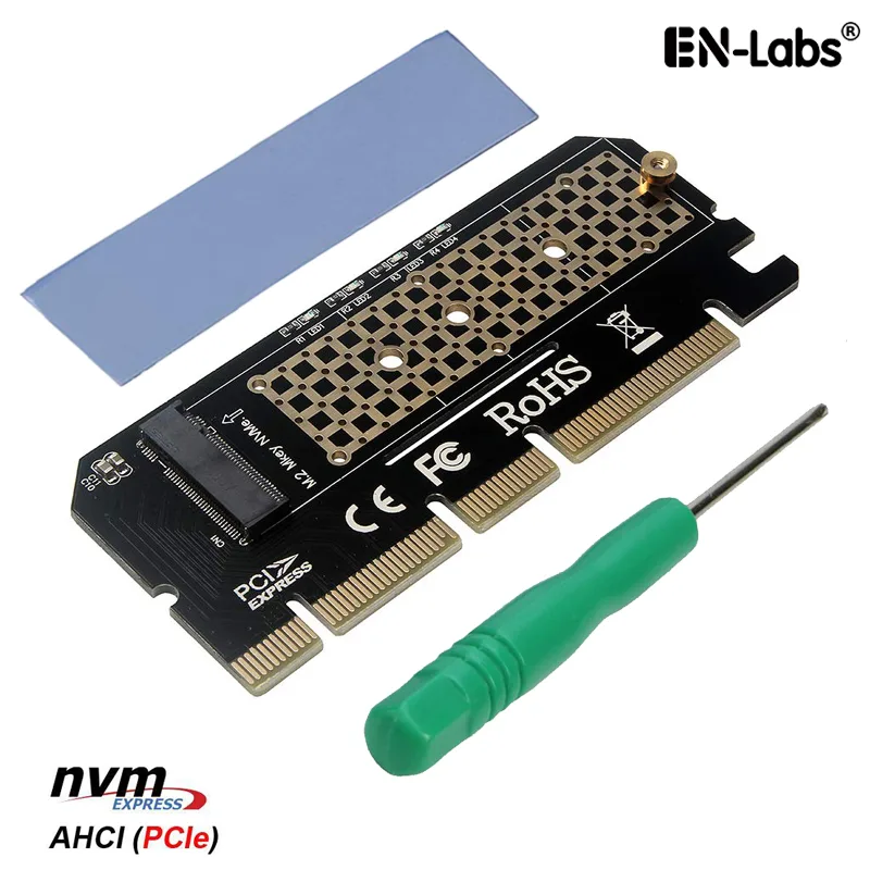 EN-Labs EN-Labs PCIEX16TONVME M.2 NVMe to PCIe 3.0 x16 Adapter with Thermal Pad — product photo