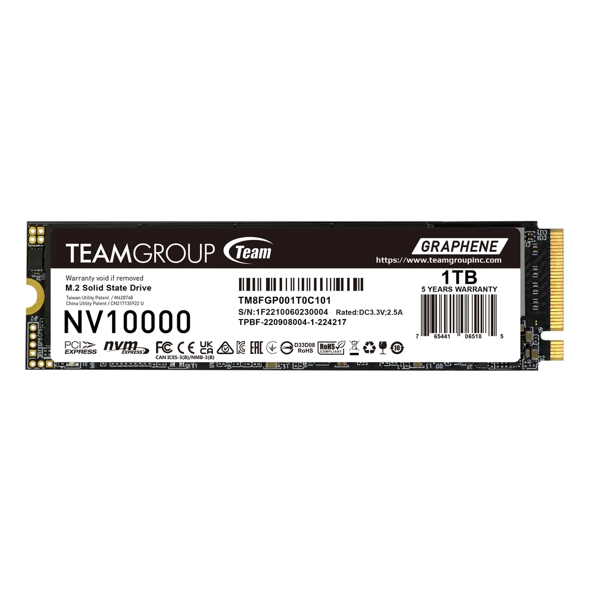 Team Group Team Group TM8FGP001T0C101 1TB PCIe 5.0 NVMe internal SSD — product photo