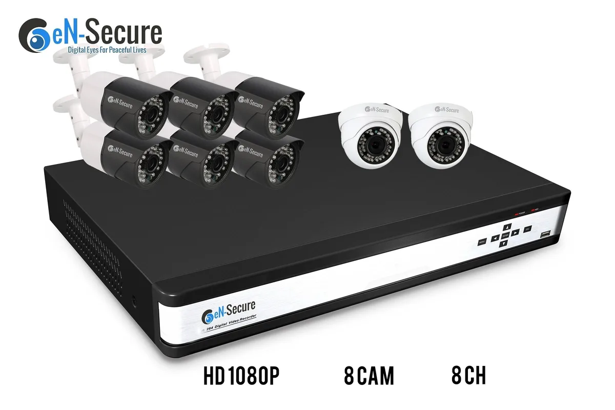 eN-Secure eN-Secure 8 Channel NVR Kit 6 Bullet 2 Dome 2MP 1080p No HDD — product photo