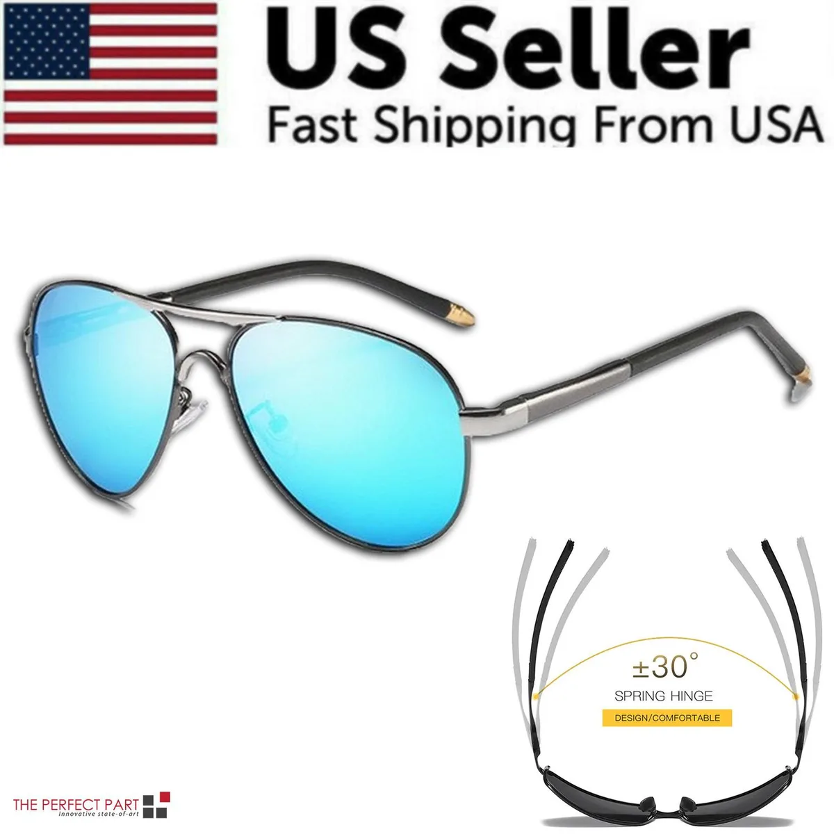 The Perfect Part The Perfect Part Sunglasses Style 2 Black & Blue 2-pack — product photo