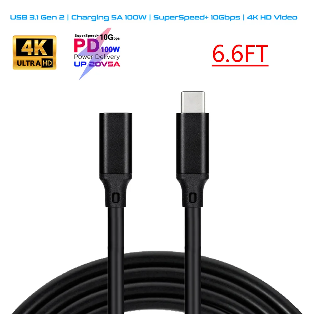 Hitoor Hitoor USB C Extension Cable Thunderbolt 3 2.0m 10Gbps — product photo