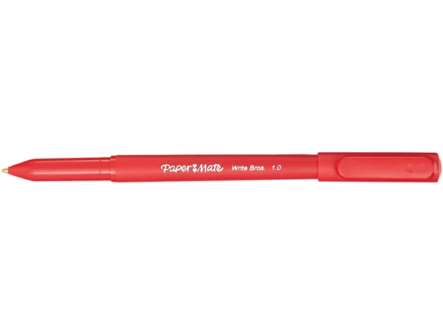 Paper Mate Paper Mate 3321131C Write Bros. Ballpoint Pen, 1 mm, Red, Dozen — product photo