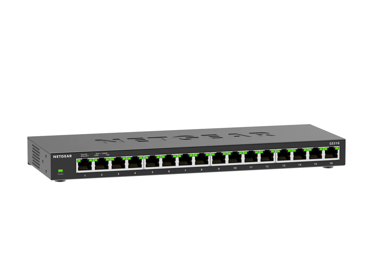 Netgear Inc. Netgear Inc. GS316-300NAS 16-port Gigabit network switch — product photo