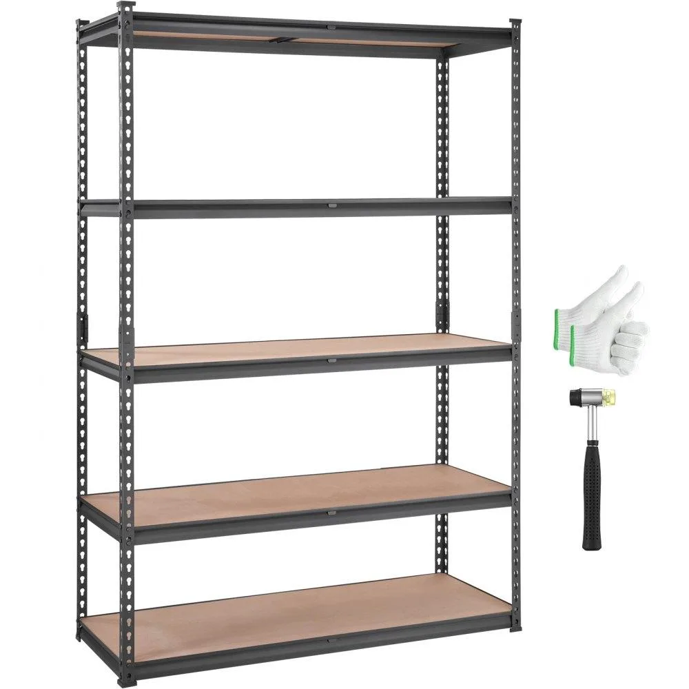 VEVOR VEVOR 5-Tier Storage Shelving Unit 18" D x 48" W x 72" H 2000 lbs Black — product photo