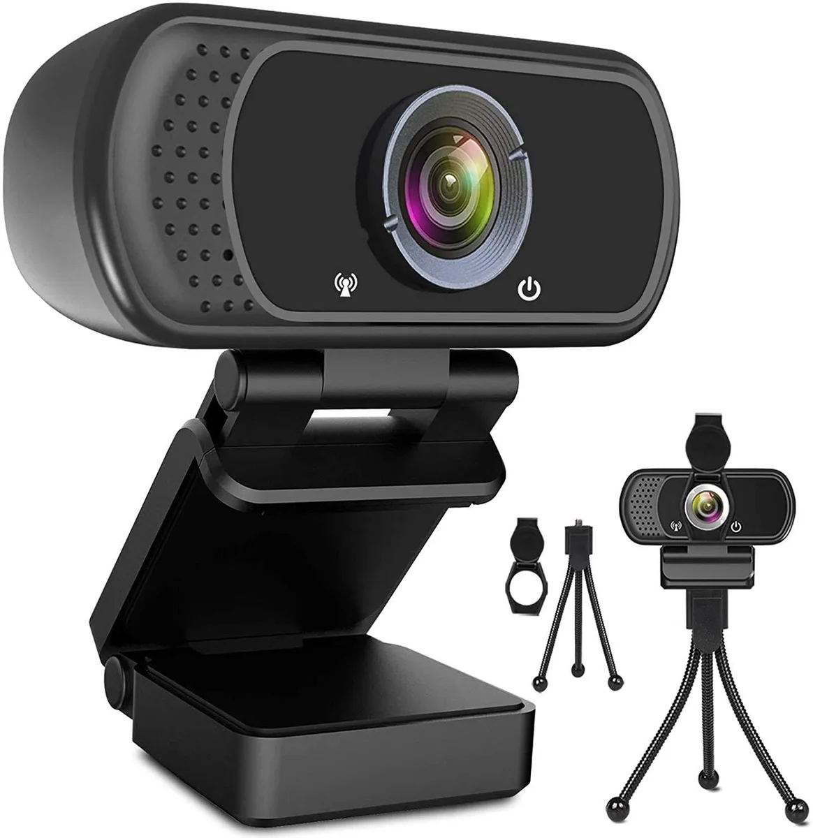 KEHIPI KEHIPI 1080p 30 fps 110° webcam with mic and tripod — product photo