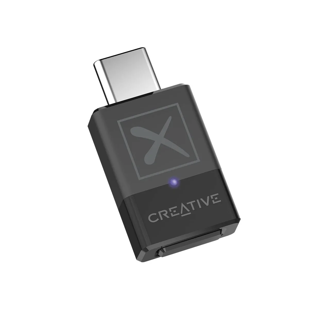 Tiny USB-C dongle, matte black finish