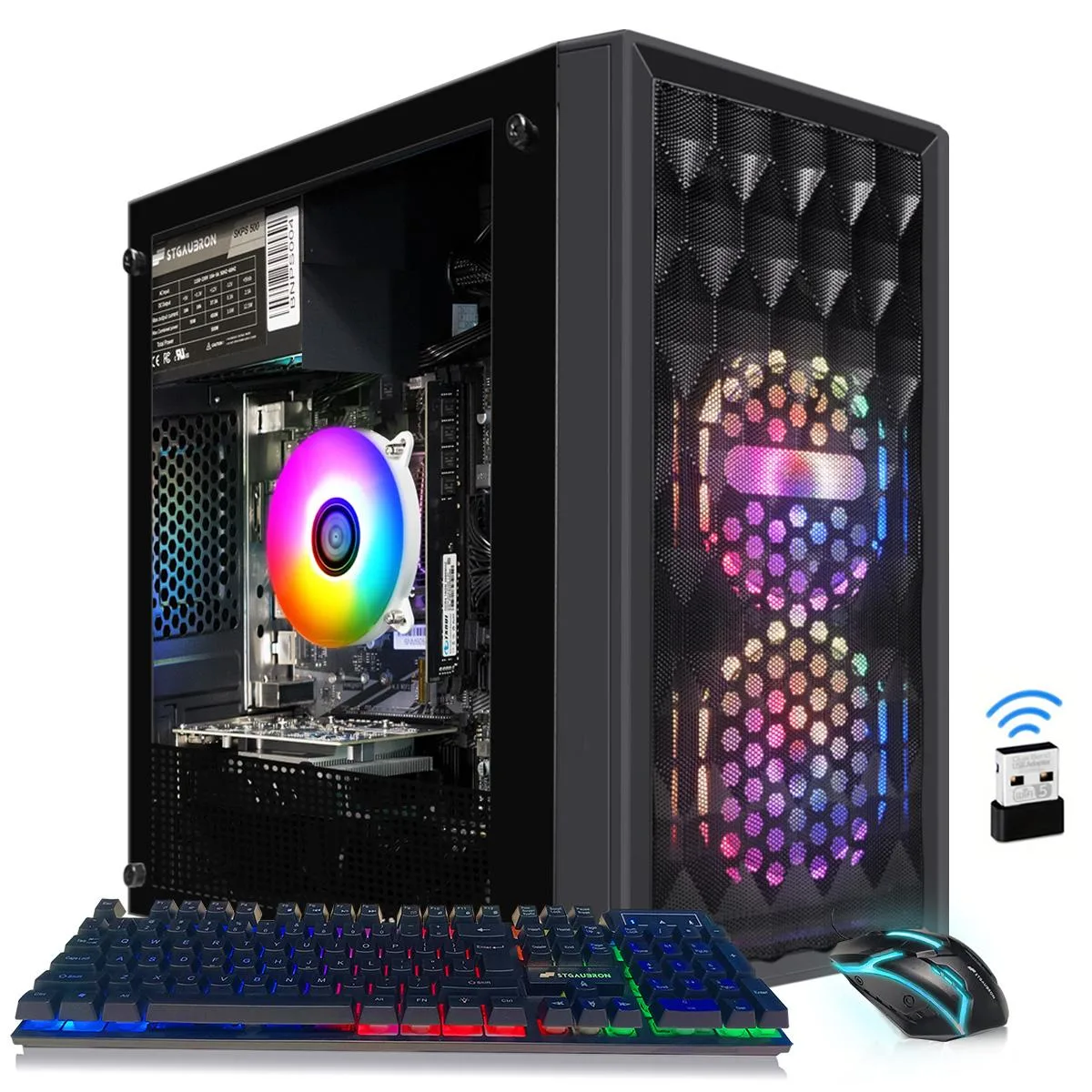 STGAubron STGAubron Desktop PC i7-8750H RX 560 4G 16GB DDR4 512GB SSD Windows 11 Home Black — product photo