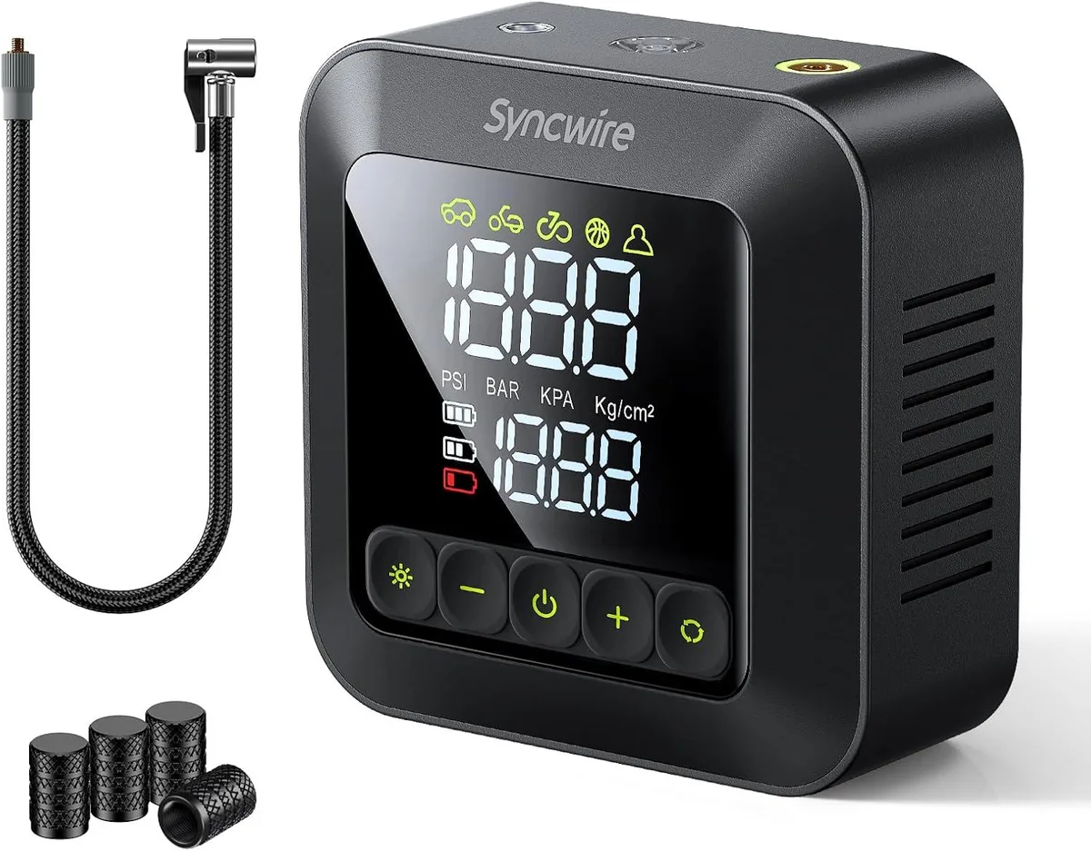 WUQ WUQ Syncwire 150PSI 7800mAh 3X Faster Smart Tire Inflator Extra-Large LCD Dual Car Electronics Accessory — product photo
