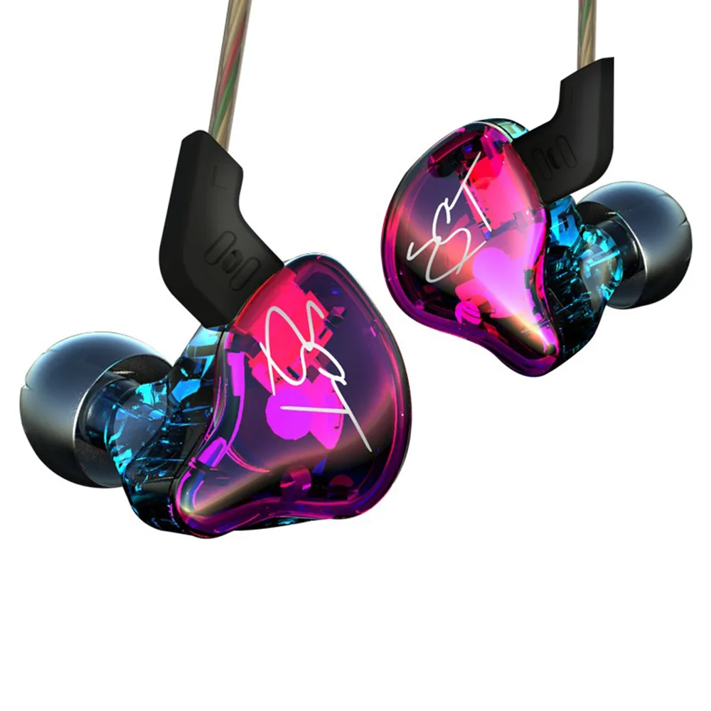 KZ Earphone KZ ZST Hybrid Dual Driver Earphones Black 3.5mm 1.2m 18Ω 108dB 20-20000Hz — product photo
