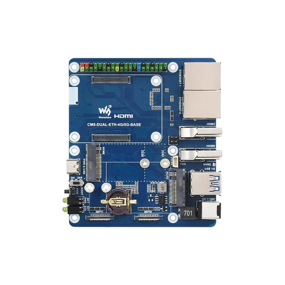 LORDWORLD LORDWORLD Dual Ethernet Base Board for Raspberry Pi CM5 development board — product photo